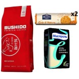 Кофе в зернах 2 пачки печенья и манная крупа